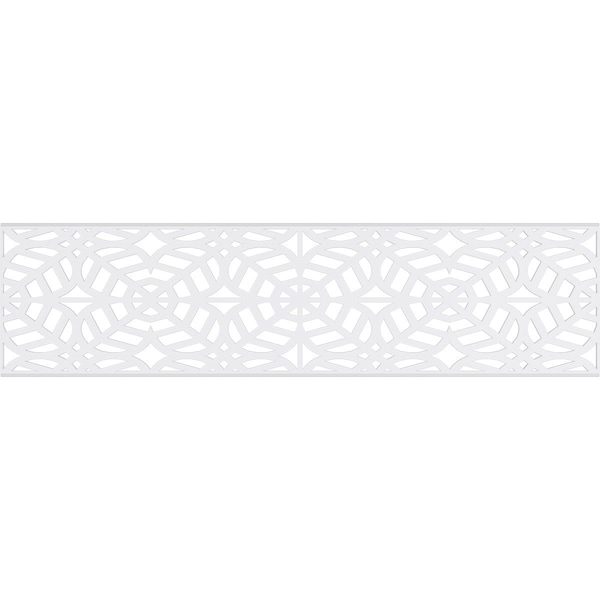 Set Of Four Panels For 94 1/2W X 24 1/4H Garland Fretwork Wainscot Wall Paneling